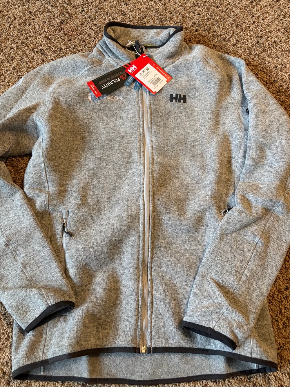 Helly Hansen Kids' Gray Full-Zip Fleece Jacket